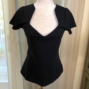 Unique Vintage  Black Steady Retro Sexy/Sweet Top